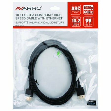 Avarro 10FT ULTRA SLIM 1080P HDMI HIGH SPEED CABLE W/ETHERNET 0E-SLIM10